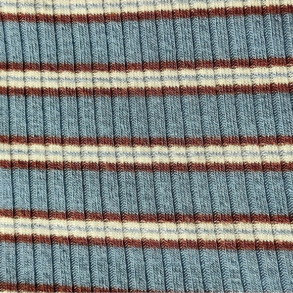 American Eagle Baby Tee Cropped Knot Striped Womens Knit Top M Retro Y2k Preppy - Picture 11 of 11